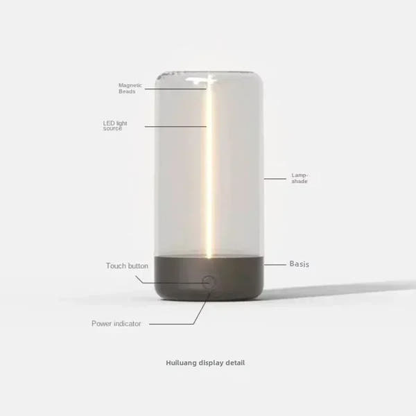 Portable quantum wire ambient magnetic light Type-C charging, eye protection function, bedroom, study, camping, Christmas gift